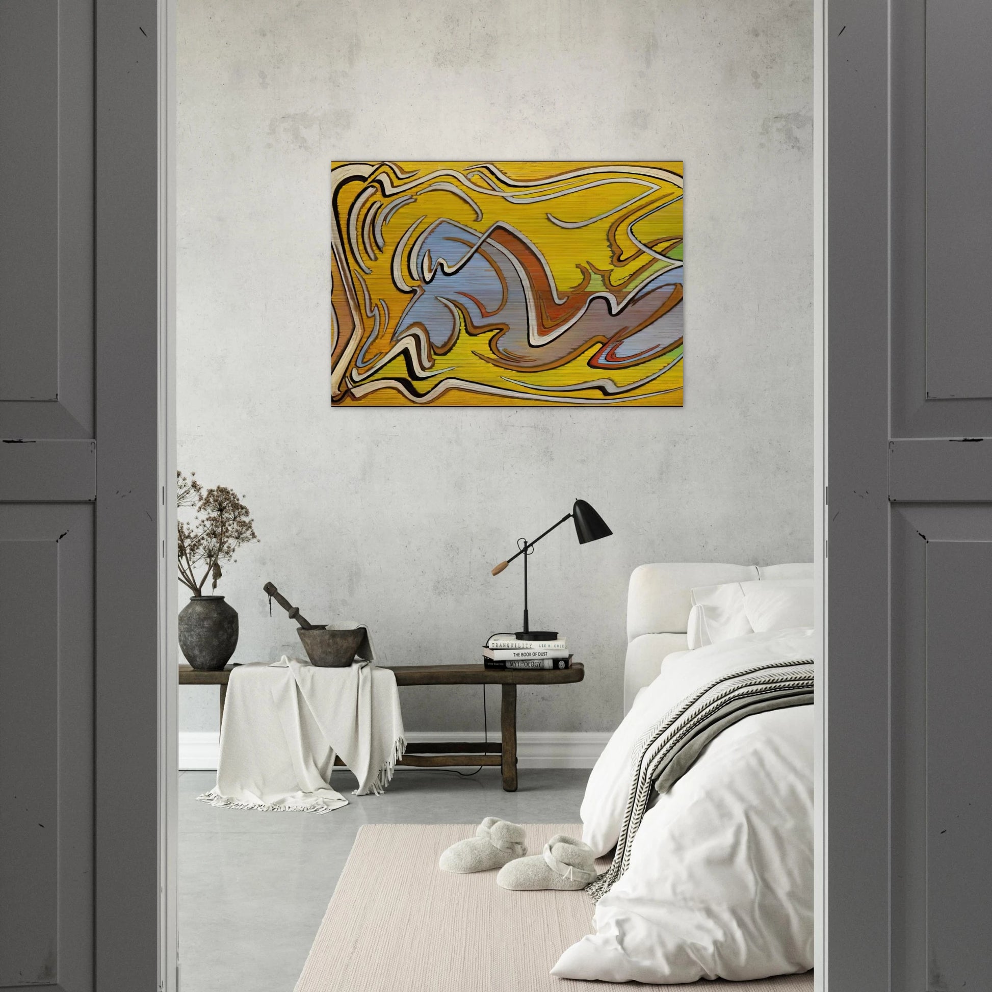 Calligraph Forming - 1958 - Lawren Harris Brushed Aluminum Print - 70x100 cm / 28x40 inches | Lawren Harris Aluminum Print | Lawren Harris Prints