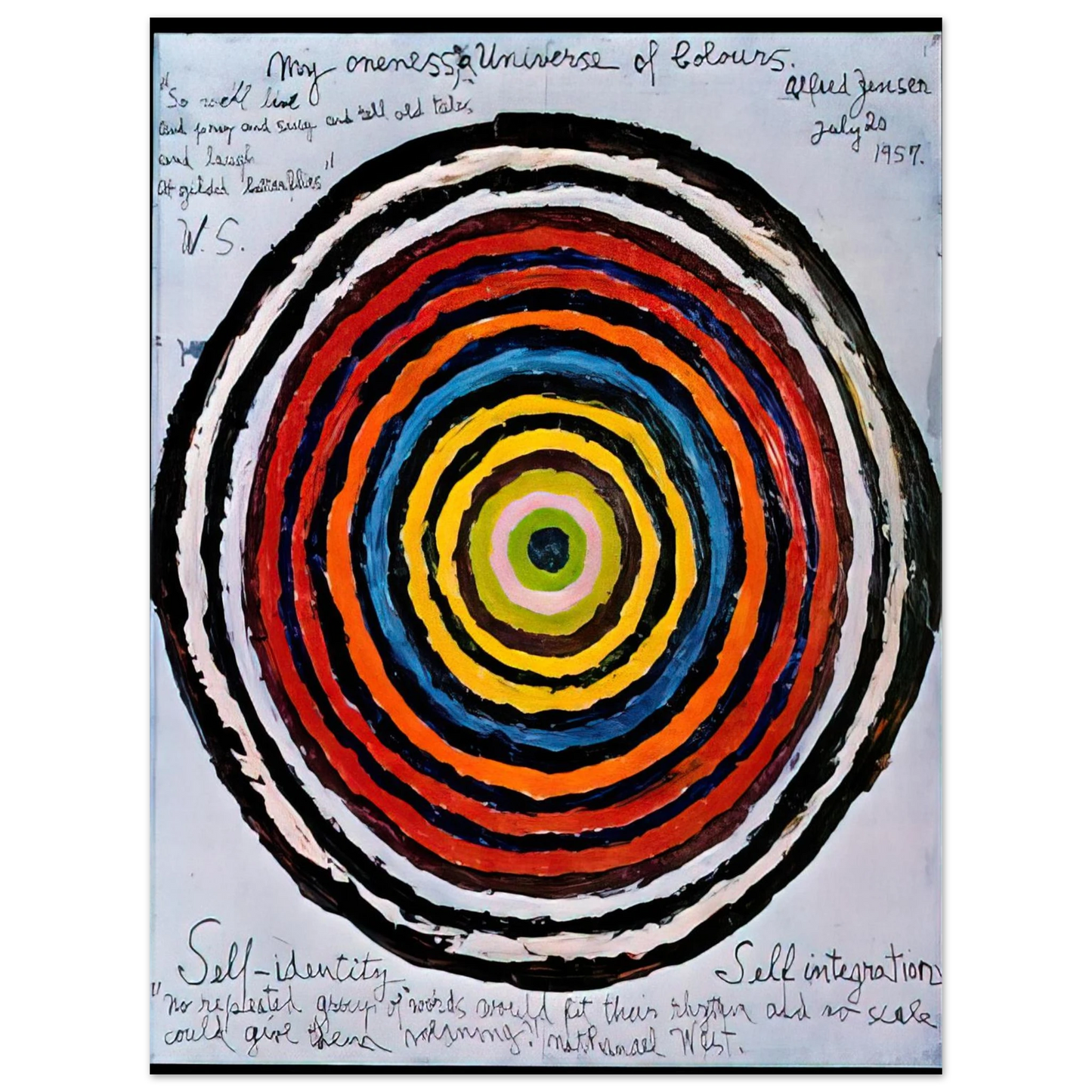 Alfred Jensen - My Oneness, A Universe of Colours - 1957  75x100 cm / 30x40inches Fine Art Poster