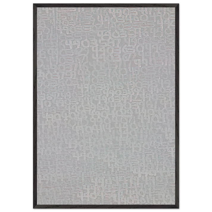 19651 -  Detail 4894231 - 4914799 - Conceptual Art - Roman Opalka 70x100 cm / 28x40 inches Framed Art Print – Black Wooden Frame