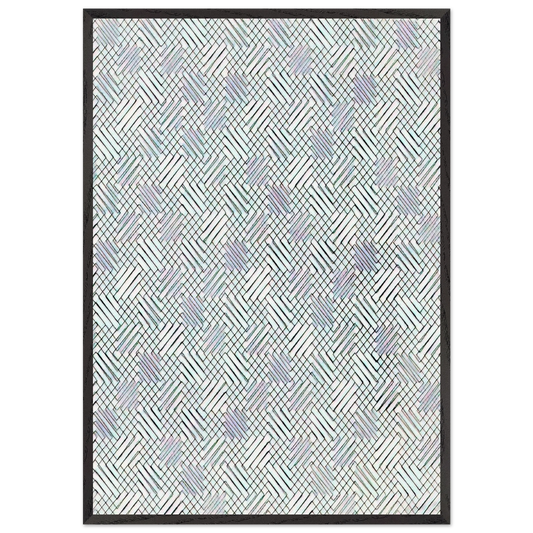 Untitled Diagonals - 1970 - Francois Morellet 70x100 cm / 28x40 inches Framed Art Print – Black Wooden Frame