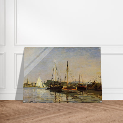 Pleasure Boats, Argenteuil, c.1872-3 oil on canvas - claude monet Acrylic Print - 70x100 cm / 28x40″ inches | claude monet Wall Art | claude monet Prints