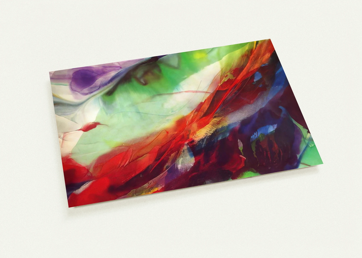 Phenomena Sun over the Hour Glass - 1966 By Paul Jenkins Pack of 10 Post Cards | Paul Jenkins Post Cards | A6 (10.5 x 14.8 cm) - 4.1 x 5.8 inches