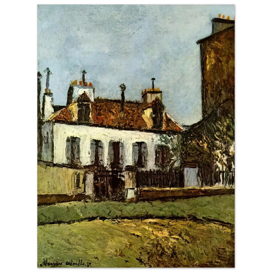 Maurice Utrillo - HOUSE IN THE SUBURBS OF PARIS  75x100 cm / 30x40inches Fine Art Poster