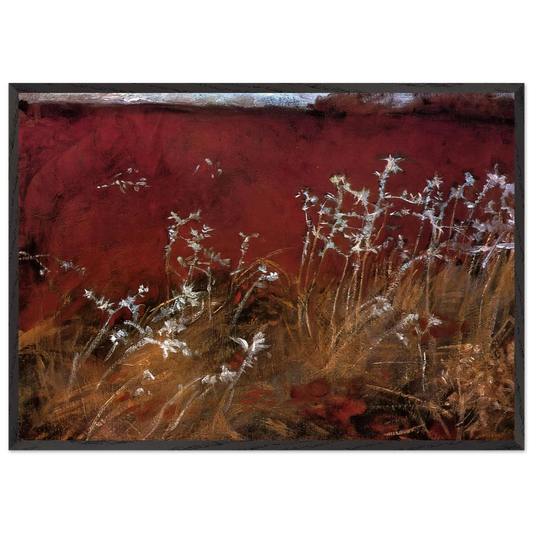 Thistles N1 - John Singer Sargent 70x100 cm / 28x40 inches Framed Art Print – Black Wooden Frame