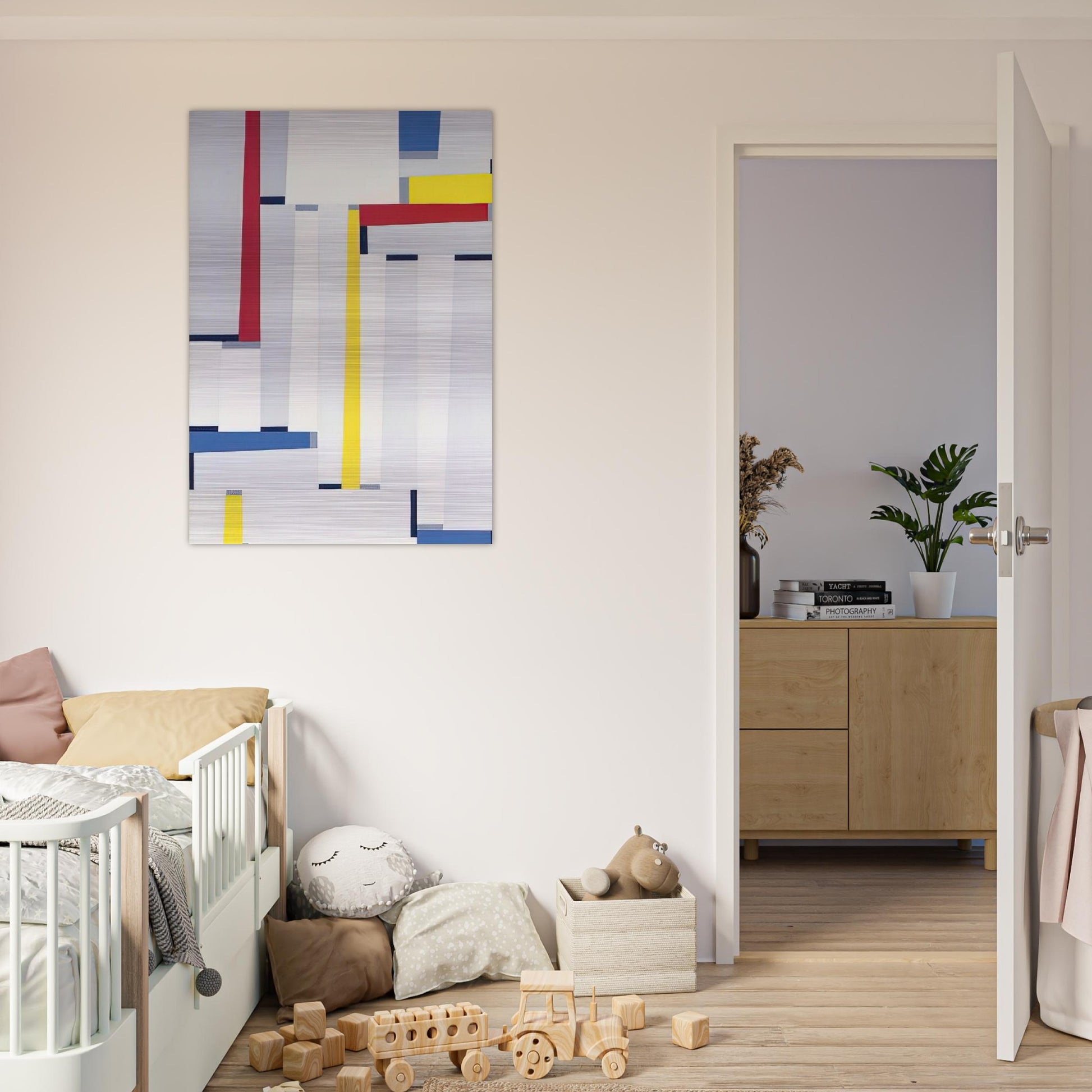 Relational Painting #55 - 1951 - Fritz Glarner Brushed Aluminum Print - 70x100 cm / 28x40 inches | Fritz Glarner Aluminum Print | Fritz Glarner Prints