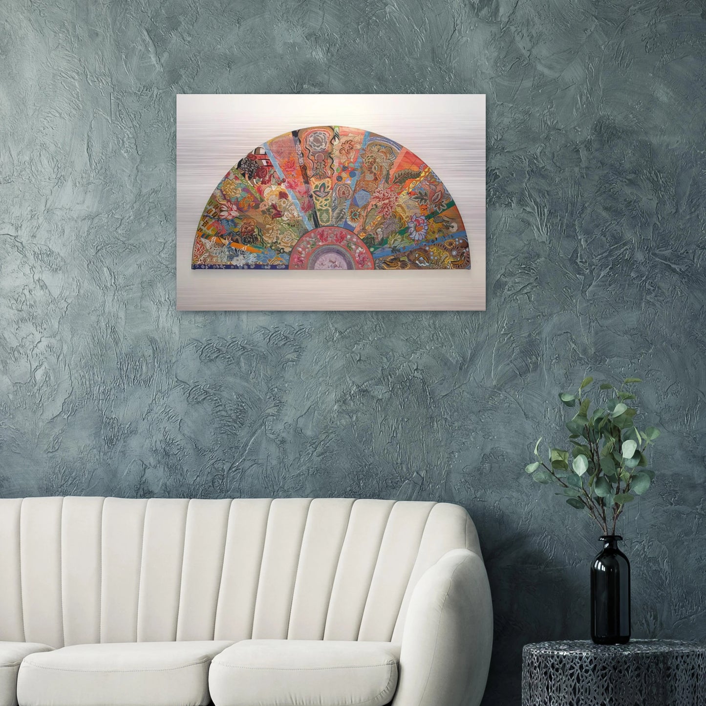 Pleasure Dome - 2003 - Miriam Schapiro Brushed Aluminum Print - 70x100 cm / 28x40 inches | Miriam Schapiro Aluminum Print | Miriam Schapiro Prints