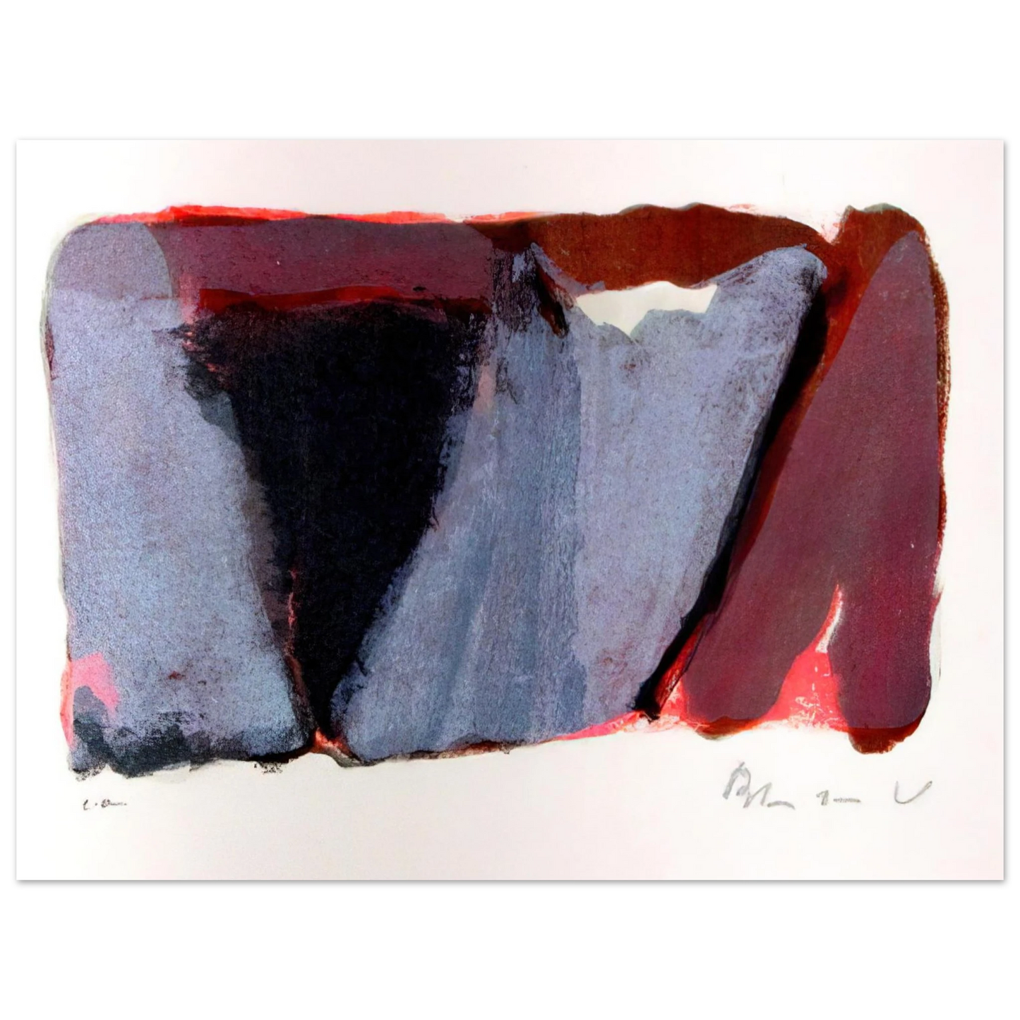 Bram van Velde - Untitled - 1979  75x100 cm / 30x40inches Fine Art Poster