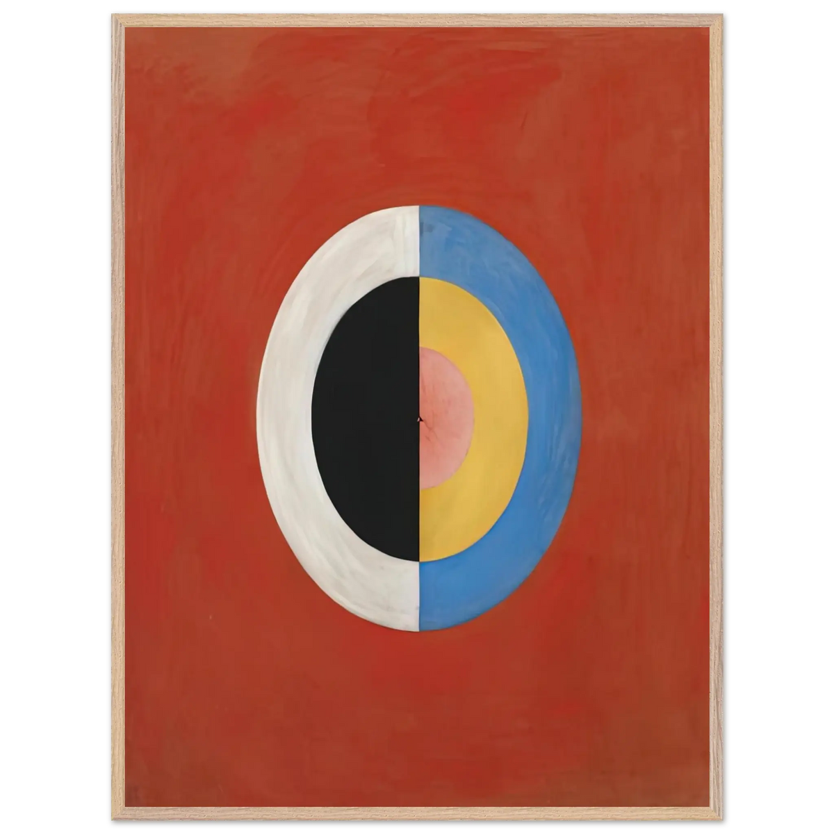 Hilma af Klint - THE SWAN NO 17 1915 0 Wall art - 30x45 cm / 12x18 Inches - Premium Wooden Framed Poster With Fine Art Paper - Black frame