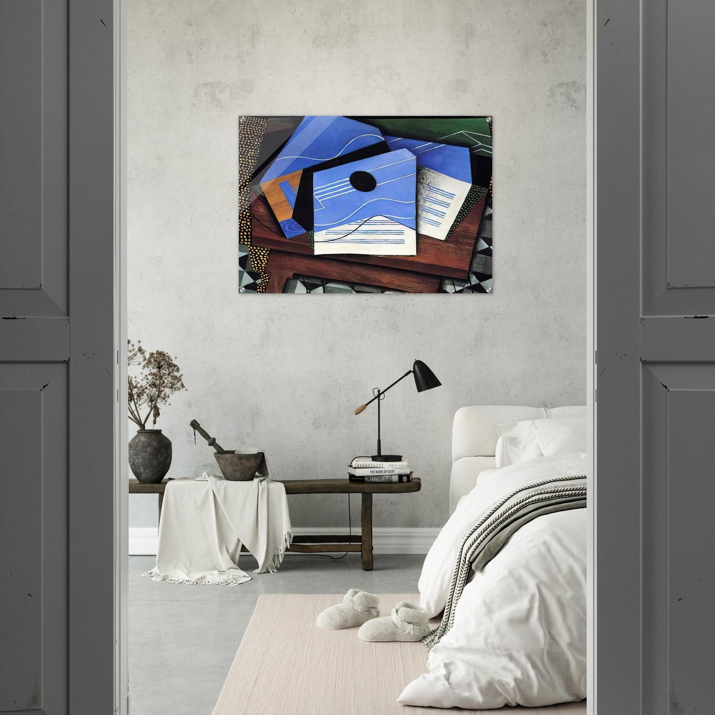GUITAR ON A TABLE 1915 - Juan Gris Acrylic Print - 70x100 cm / 28x40″ inches