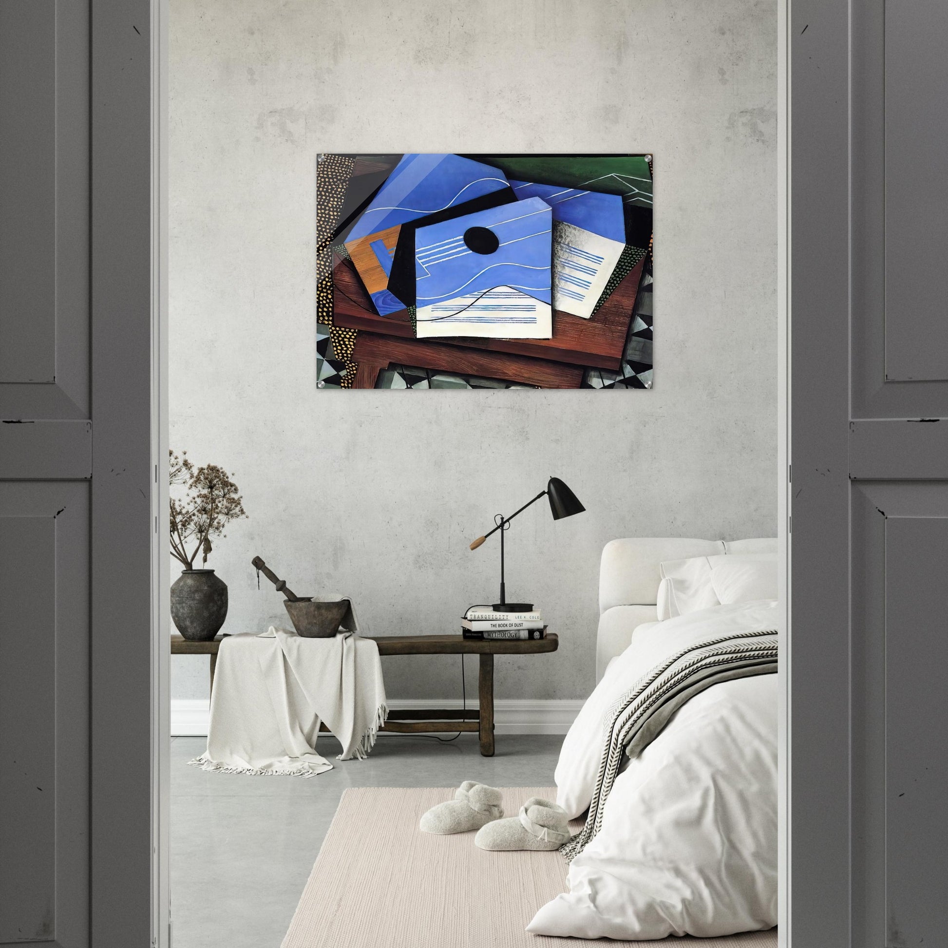 GUITAR ON A TABLE 1915 - Juan Gris Acrylic Print - 70x100 cm / 28x40″ inches