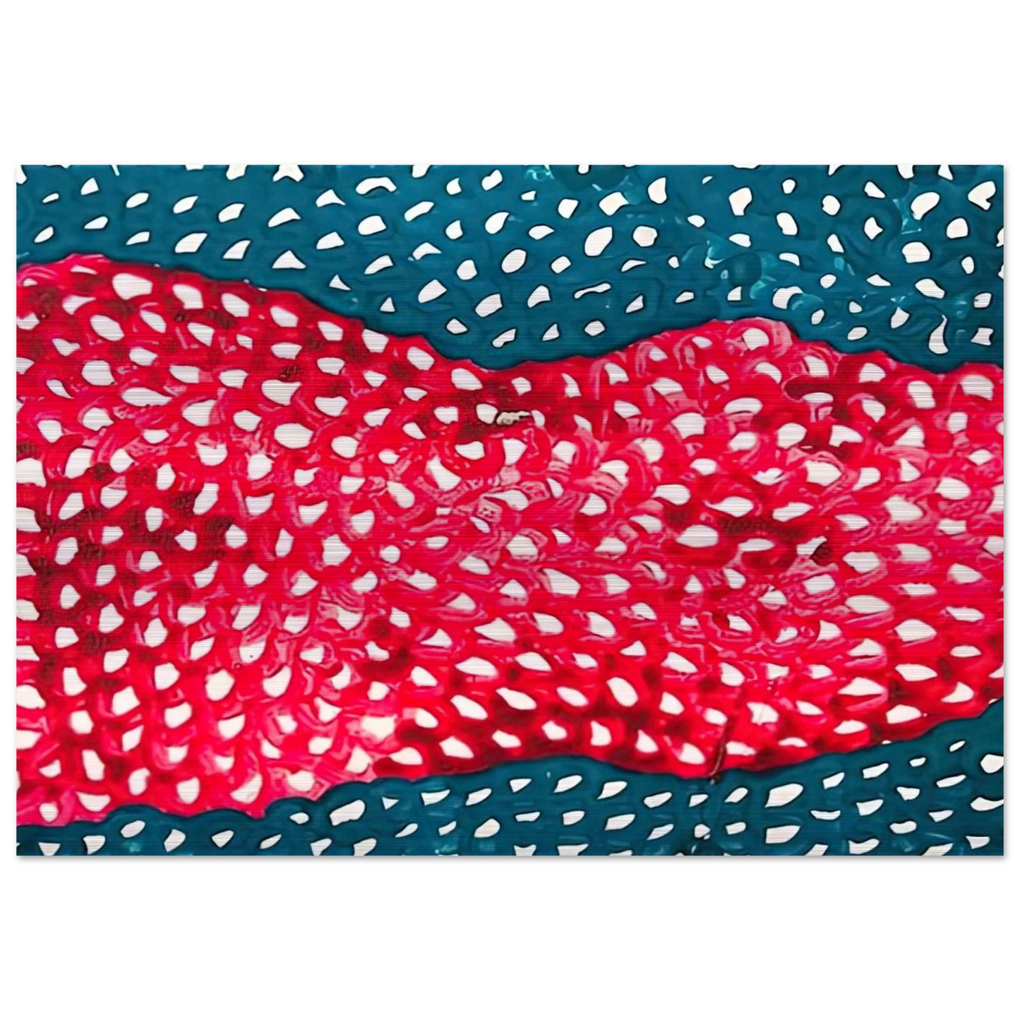 WAVES 1953 - Yayoi Kusama Brushed Aluminum Print - 70x100 cm / 28x40 inches | Yayoi Kusama Aluminum Print | Yayoi Kusama Prints
