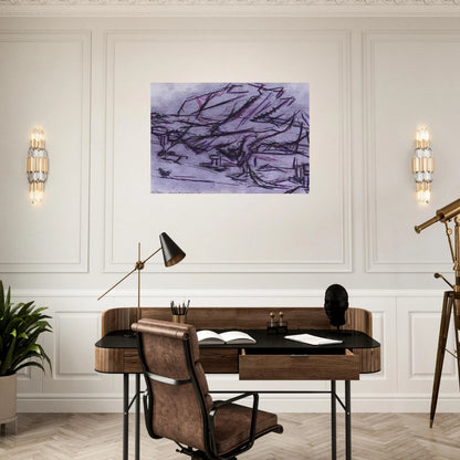 TREE AT TRETIRE - Frank Auerbach Brushed Aluminum Print - 70x100 cm / 28x40 inches | Frank Auerbach Aluminum Print | Frank Auerbach Prints