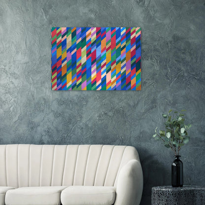 NATARAJA 1993 - Bridget Riley Brushed Aluminum Print - 70x100 cm / 28x40 inches | Bridget Riley Aluminum Print | Bridget Riley Prints