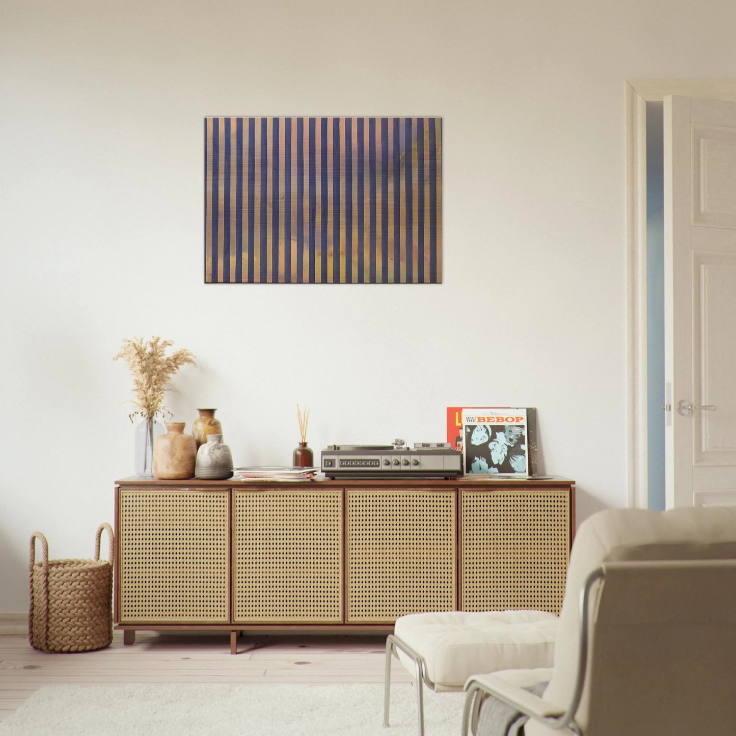 Untitled - 1959 - Gene Davis Brushed Aluminum Print - 70x100 cm / 28x40 inches | Gene Davis Aluminum Print | Gene Davis Prints