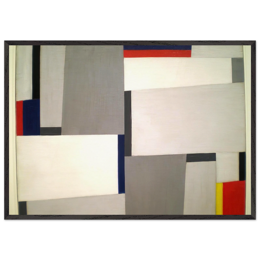 Relational Painting 73 - 1954 - Fritz Glarner 70x100 cm / 28x40 inches Framed Art Print – Black Wooden Frame
