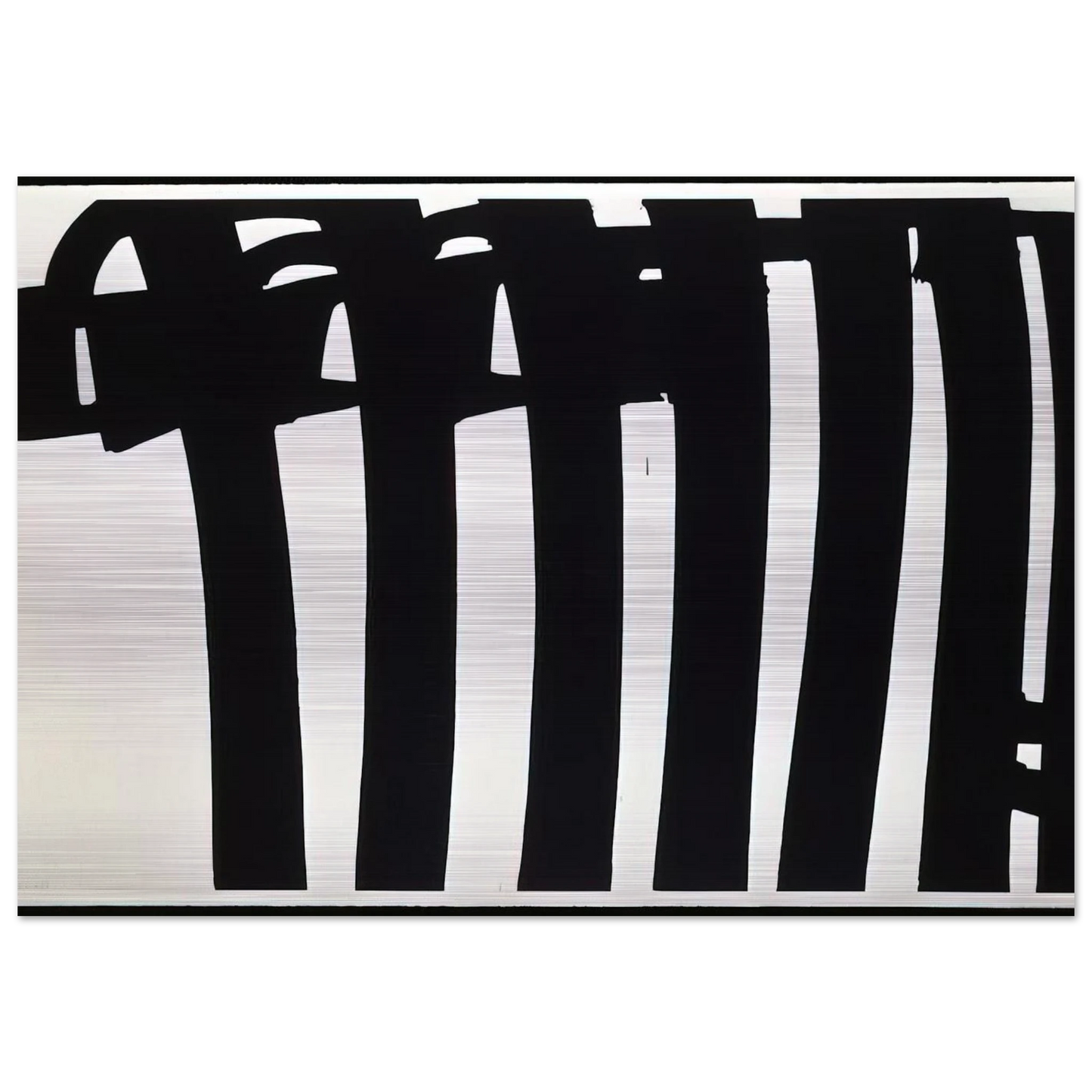 Peinture 202 x 327 cm, 17 janvier 1970 - 1970 - Pierre Soulages Brushed Aluminum Print - 70x100 cm / 28x40 inches | Pierre Soulages Aluminum Print | Pierre Soulages Prints