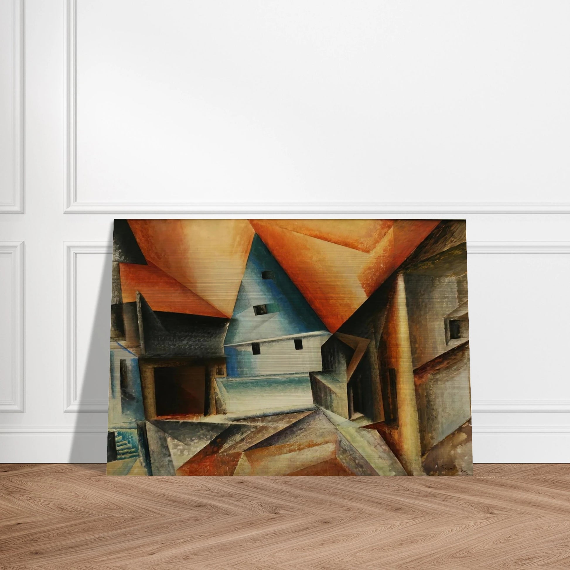 OBERWEIMAR 1921 - Lyonel Feininger Brushed Aluminum Print - 70x100 cm / 28x40 inches | Lyonel Feininger Aluminum Print | Lyonel Feininger Prints