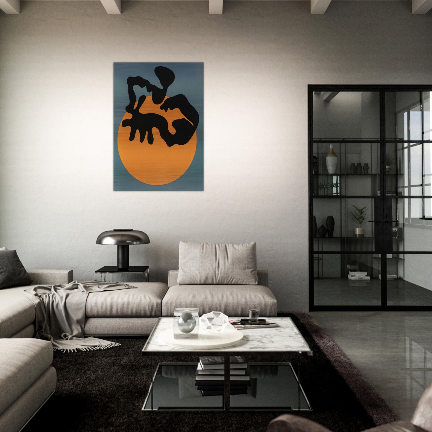 Not far from the sun, the moon and the stars - Jean Arp Brushed Aluminum Print - 70x100 cm / 28x40 inches | Jean Arp Aluminum Print | Jean Arp Prints