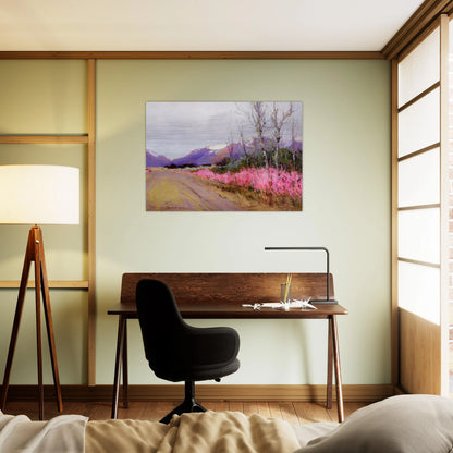 Fireweed Lane - Romanticism - Sydney Laurence Brushed Aluminum Print - 70x100 cm / 28x40 inches | Sydney Laurence Aluminum Print | Sydney Laurence Prints