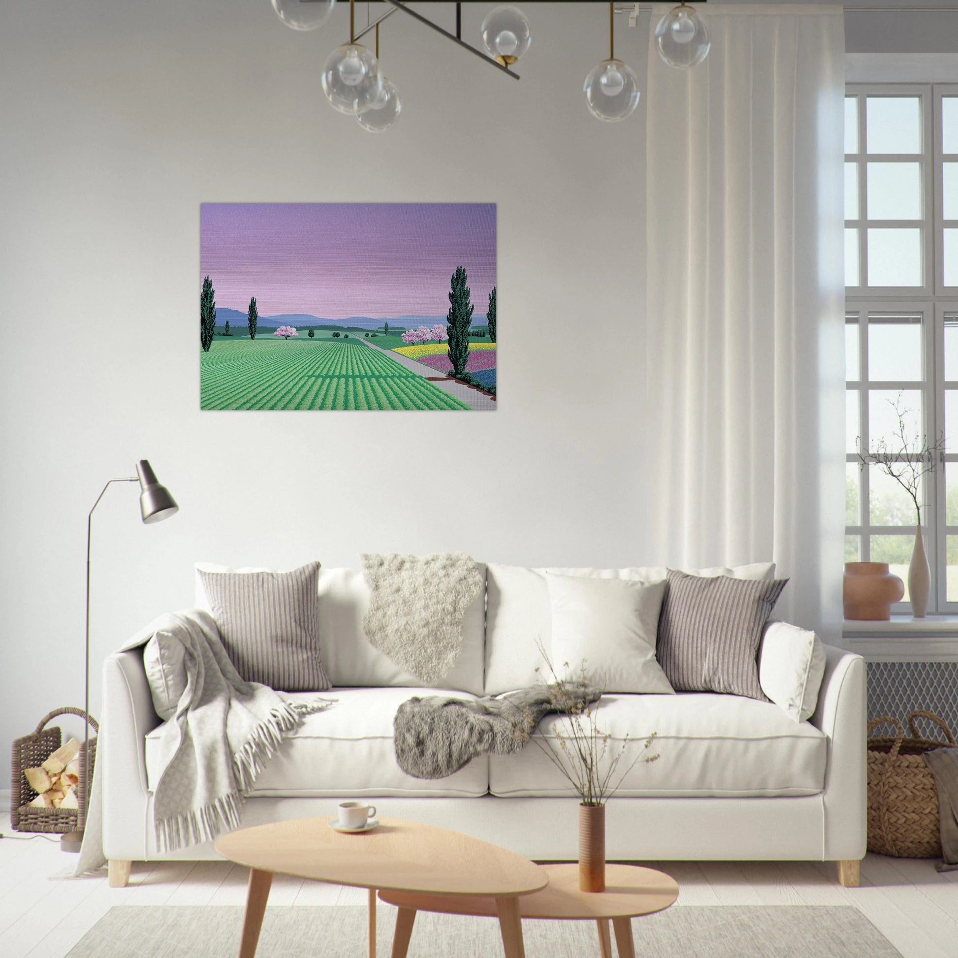 Farmlands - Hiroshi Nagai Brushed Aluminum Print - 70x100 cm / 28x40 inches | Hiroshi Nagai Aluminum Print | Hiroshi Nagai Prints