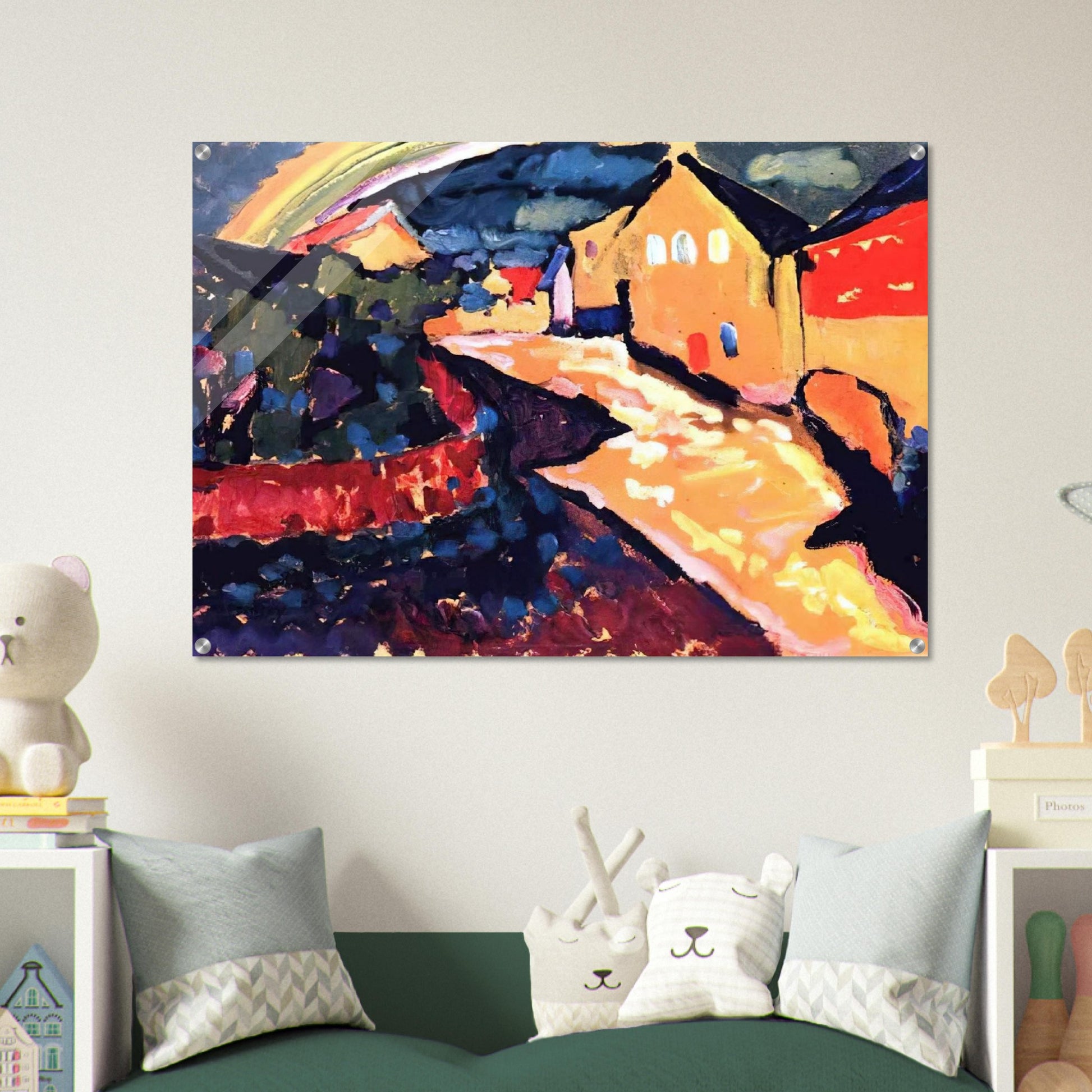 MURNAU WITH RAINBOW 1909 - Wassily Kandinsky Acrylic Print - 70x100 cm / 28x40″ inches