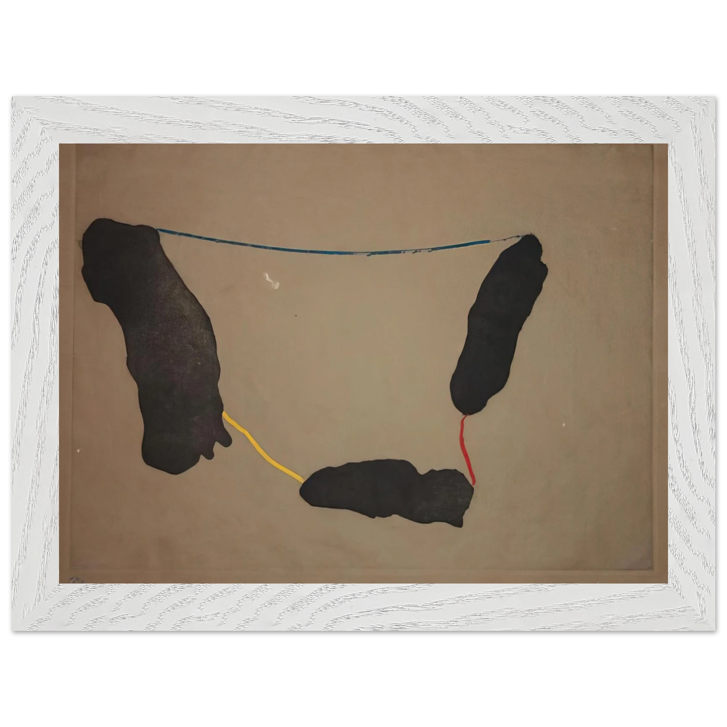 Helen Frankenthaler - Connected By Joy - 1973 Wall art - 50x70 cm / 20x28 inches - Premium Wooden Framed Poster With Fine Art Paper-canvas - Black frame
