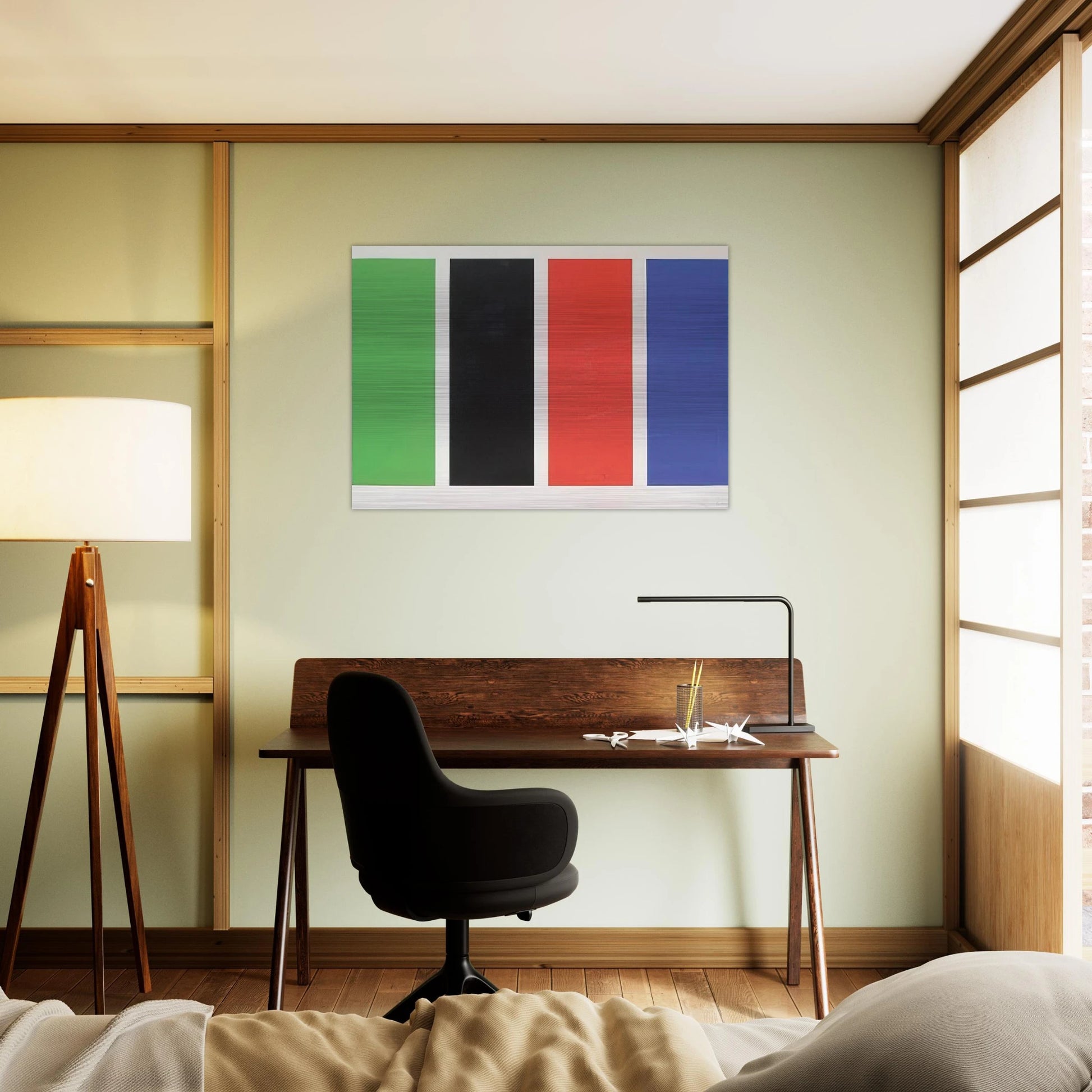Four Panels - Ellsworth Kelly Brushed Aluminum Print - 70x100 cm / 28x40 inches | Ellsworth Kelly Aluminum Print | Ellsworth Kelly Prints