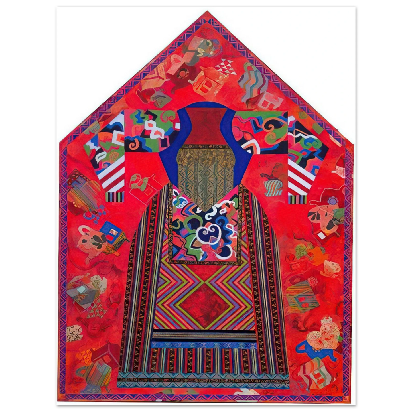 Miriam Schapiro - The Poet - Feminist Art, PD Pattern and Decoration  75x100 cm / 30x40inches Fine Art Poster