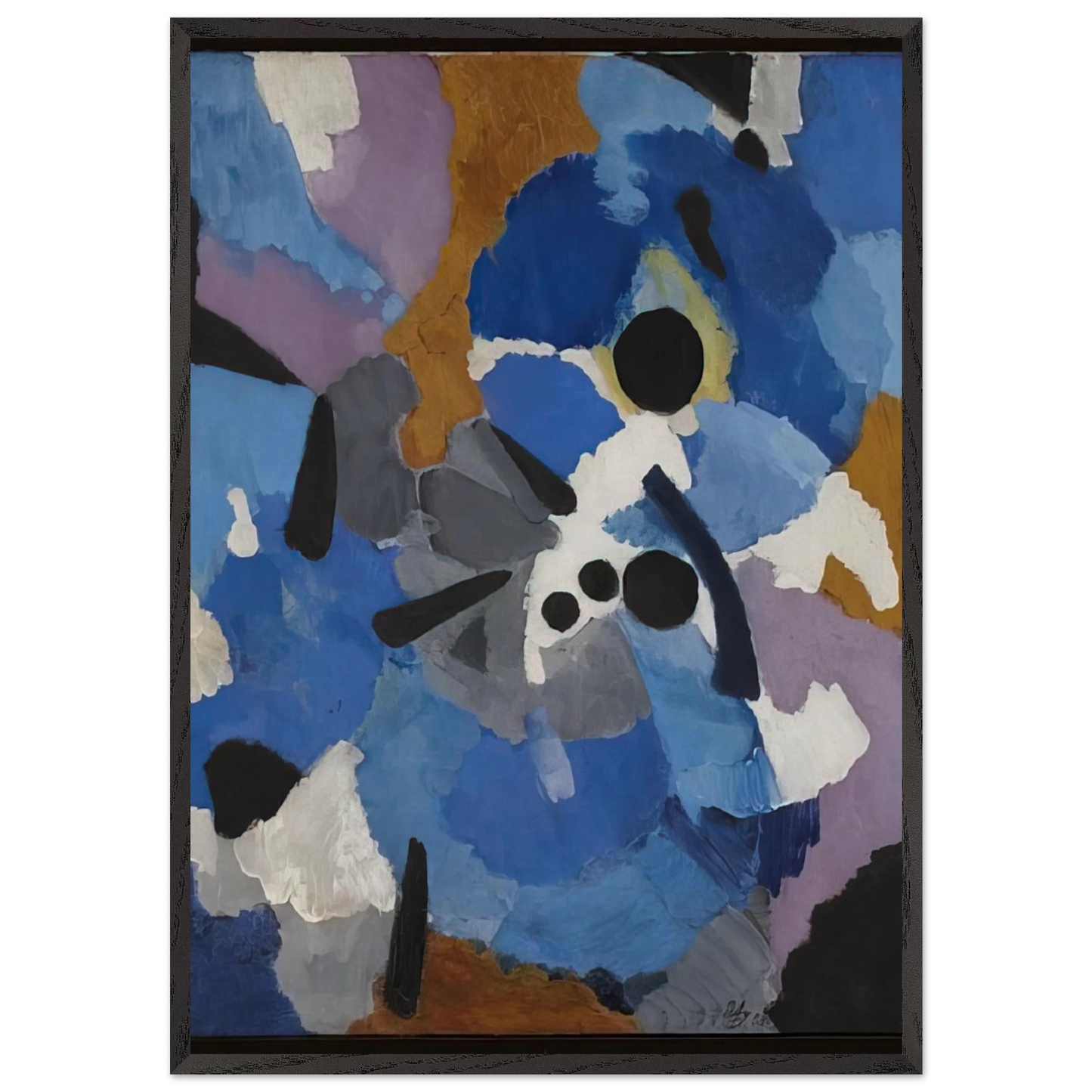 The Dancers - 1958 - Ernst Wilhelm Nay 70x100 cm / 28x40 inches Framed Art Print – Black Wooden Frame