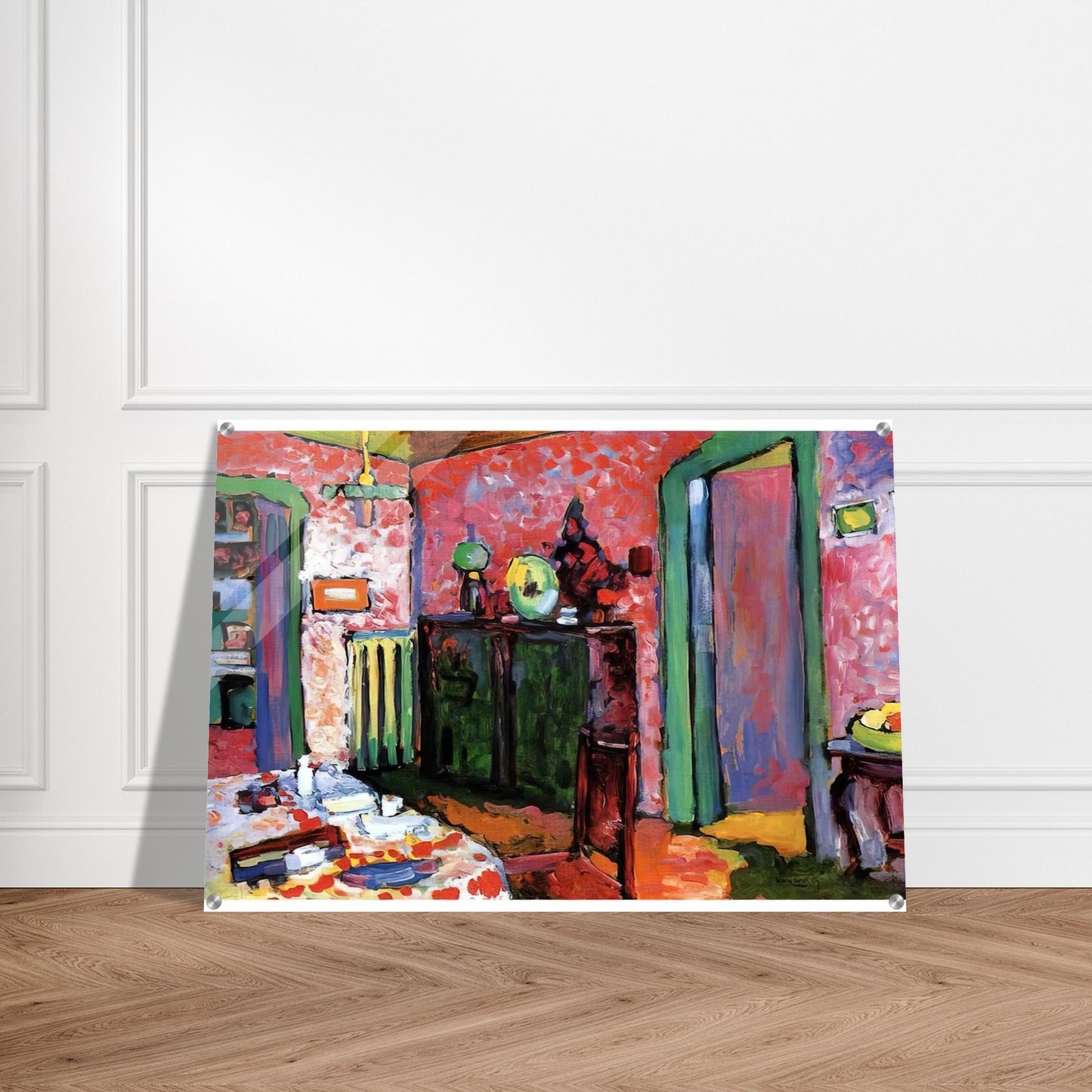 INTERIOR MY DINING ROOM 1909 - Wassily Kandinsky Acrylic Print - 70x100 cm / 28x40″ inches