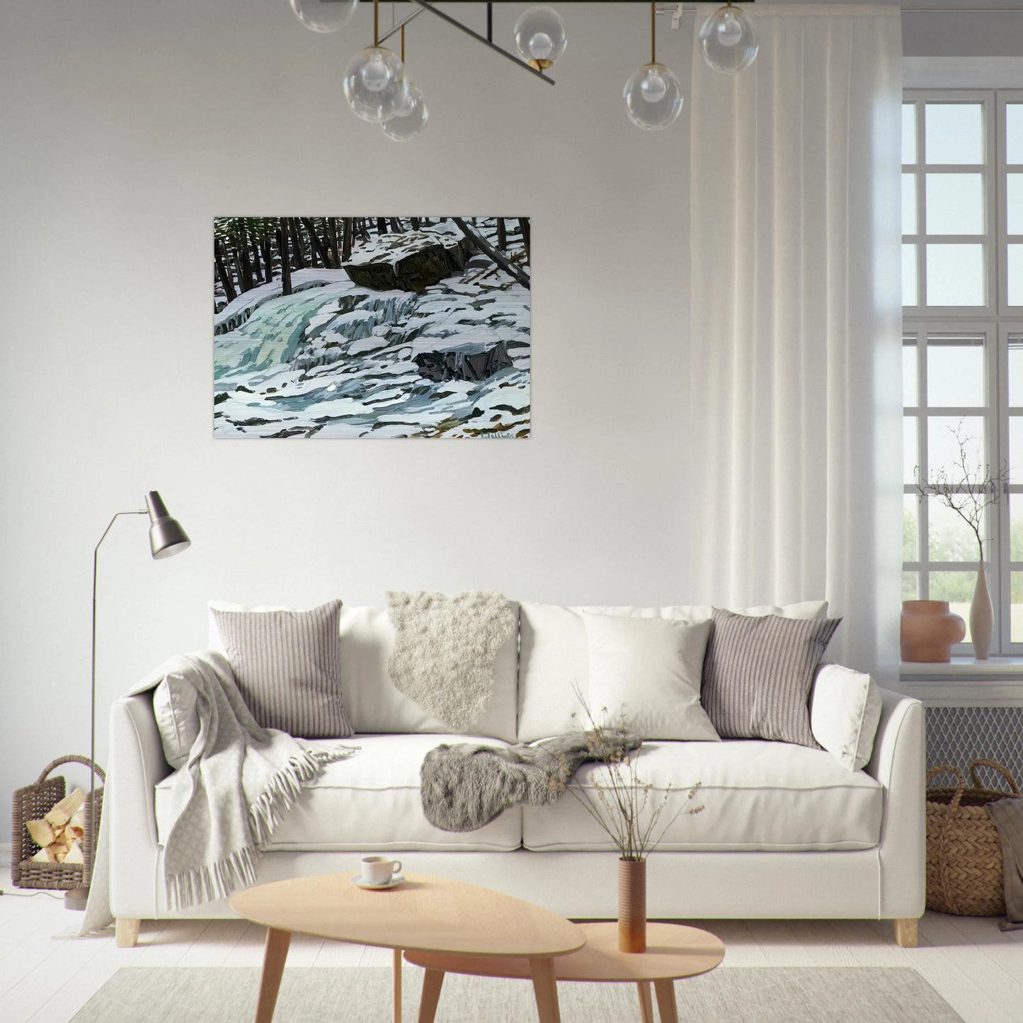 Study for Aqua Spring - 1997 - Neil Welliver Brushed Aluminum Print - 70x100 cm / 28x40 inches | Neil Welliver Aluminum Print | Neil Welliver Prints