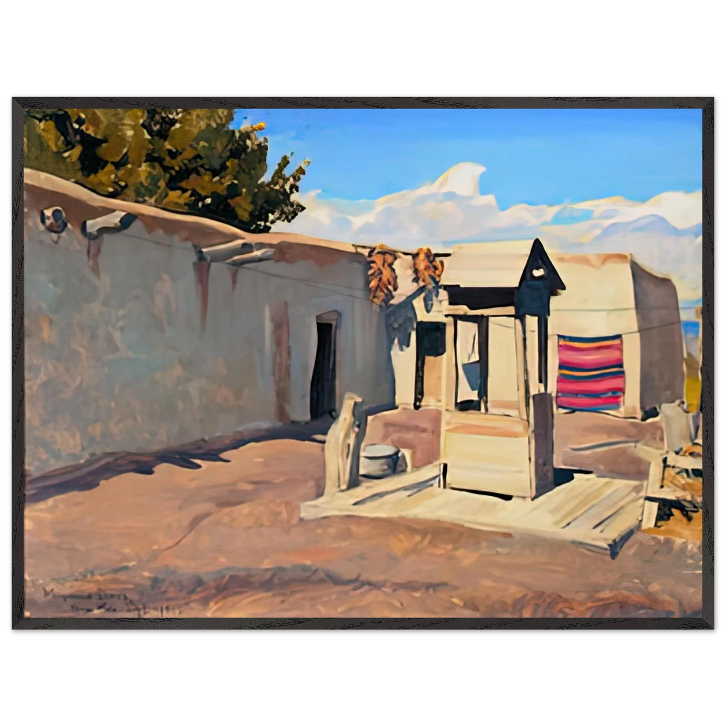 Maynard Dixon - OLD PATIO 1931 Wall art - 27x35 cm / 11x14 inches - Fine Art Poster-canvas - -
