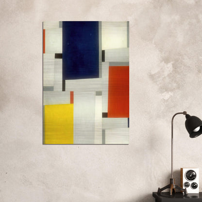 Relational Painting #64 - 1953 - Fritz Glarner Brushed Aluminum Print - 70x100 cm / 28x40 inches | Fritz Glarner Aluminum Print | Fritz Glarner Prints
