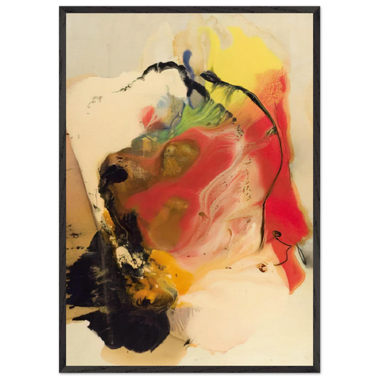 Pompey s Head - Paul Jenkins 70x100 cm / 28x40 inches Framed Art Print – Black Wooden Frame