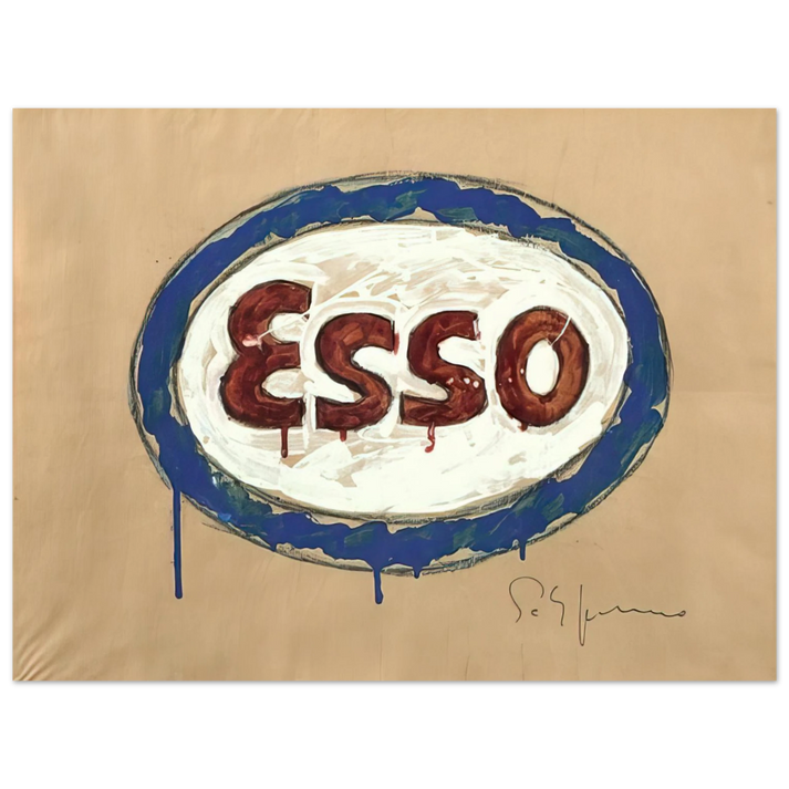 Mario Schifano - Esso - Pop Art  75x100 cm / 30x40inches Fine Art Poster