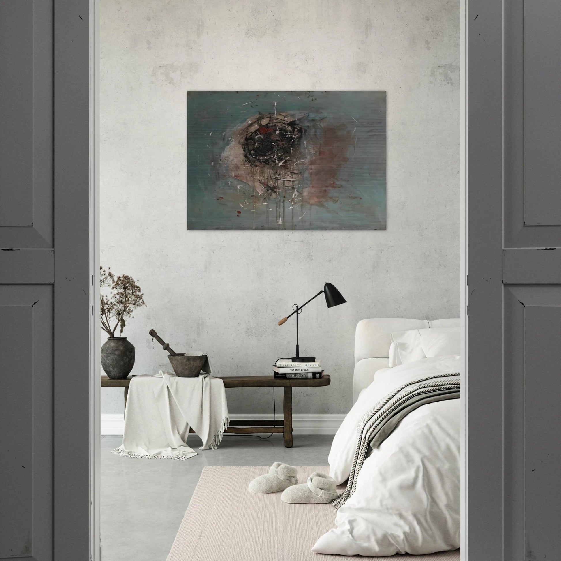 Composition - 1948 - Wols Brushed Aluminum Print - 70x100 cm / 28x40 inches | Wols Aluminum Print | Wols Prints