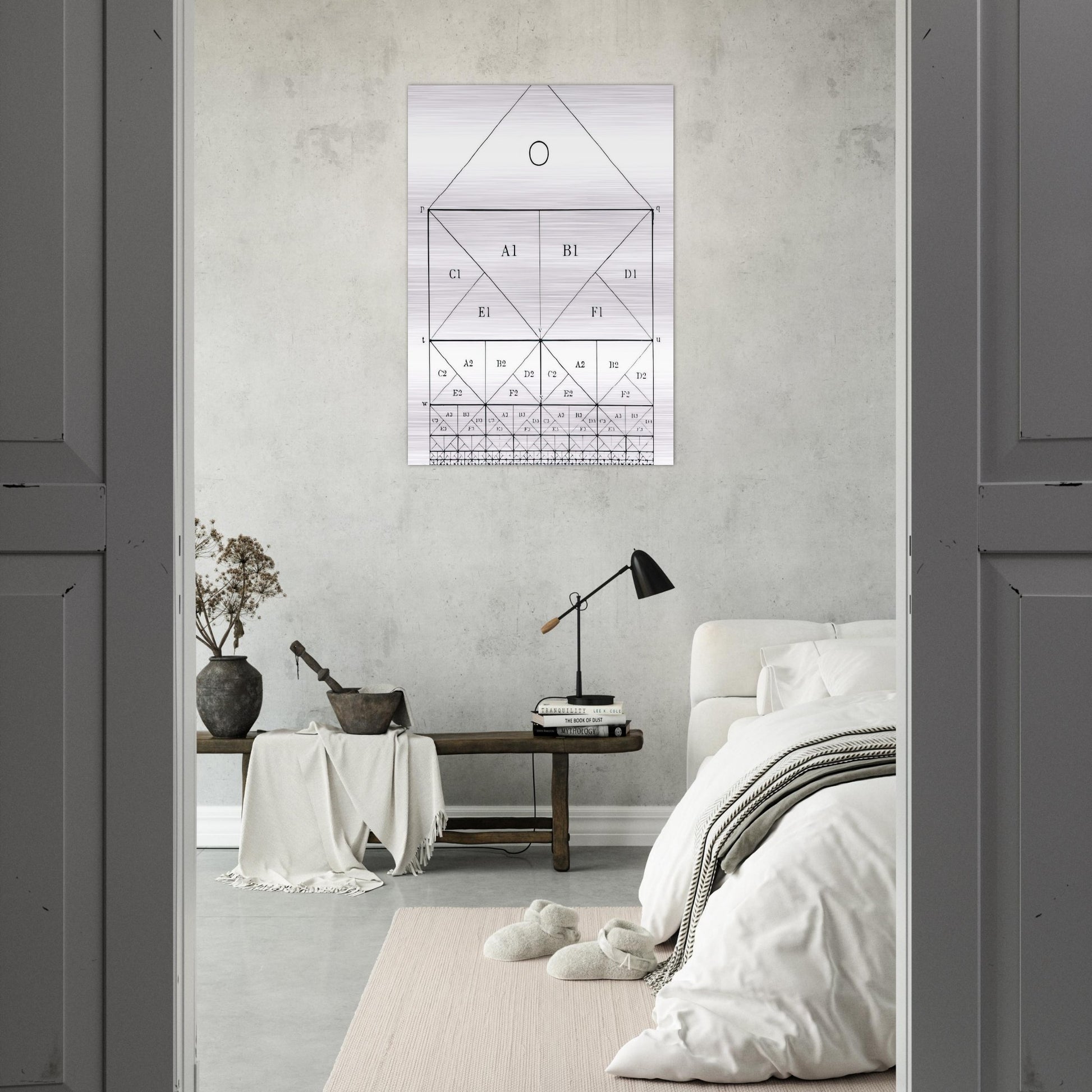 SCHEME - MC Escher Brushed Aluminum Print - 70x100 cm / 28x40 inches | MC Escher Aluminum Print | MC Escher Prints