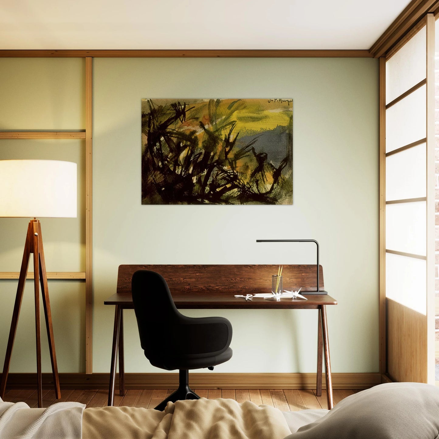 Conversation - Jean-Paul Riopelle Brushed Aluminum Print - 70x100 cm / 28x40 inches | Jean-Paul Riopelle Aluminum Print | Jean-Paul Riopelle Prints