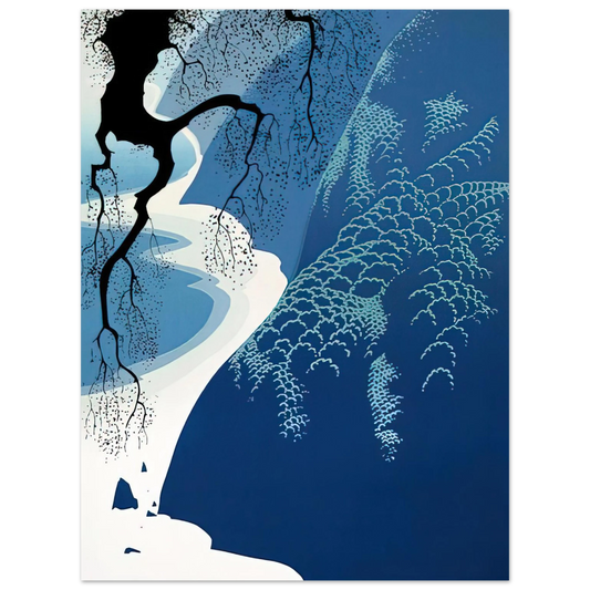 Eyvind Earle - Big Sur and Branch  75x100 cm / 30x40inches Fine Art Poster