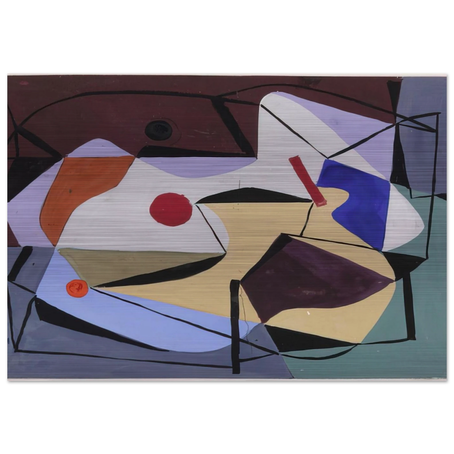 Study for a Painting - 1939 - Ad Reinhardt Brushed Aluminum Print - 70x100 cm / 28x40 inches | Ad Reinhardt Aluminum Print | Ad Reinhardt Prints