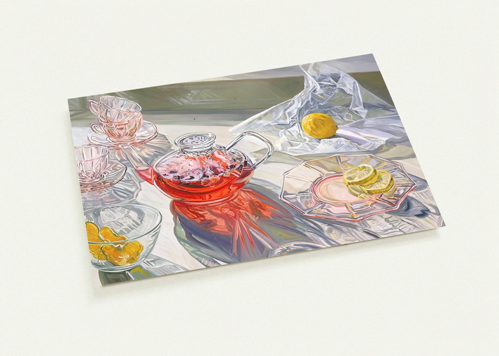 HERB TEA 1995 By Janet Fish Pack of 10 Post Cards | Janet Fish Post Cards | A6 (10.5 x 14.8 cm) - 4.1 x 5.8 inches