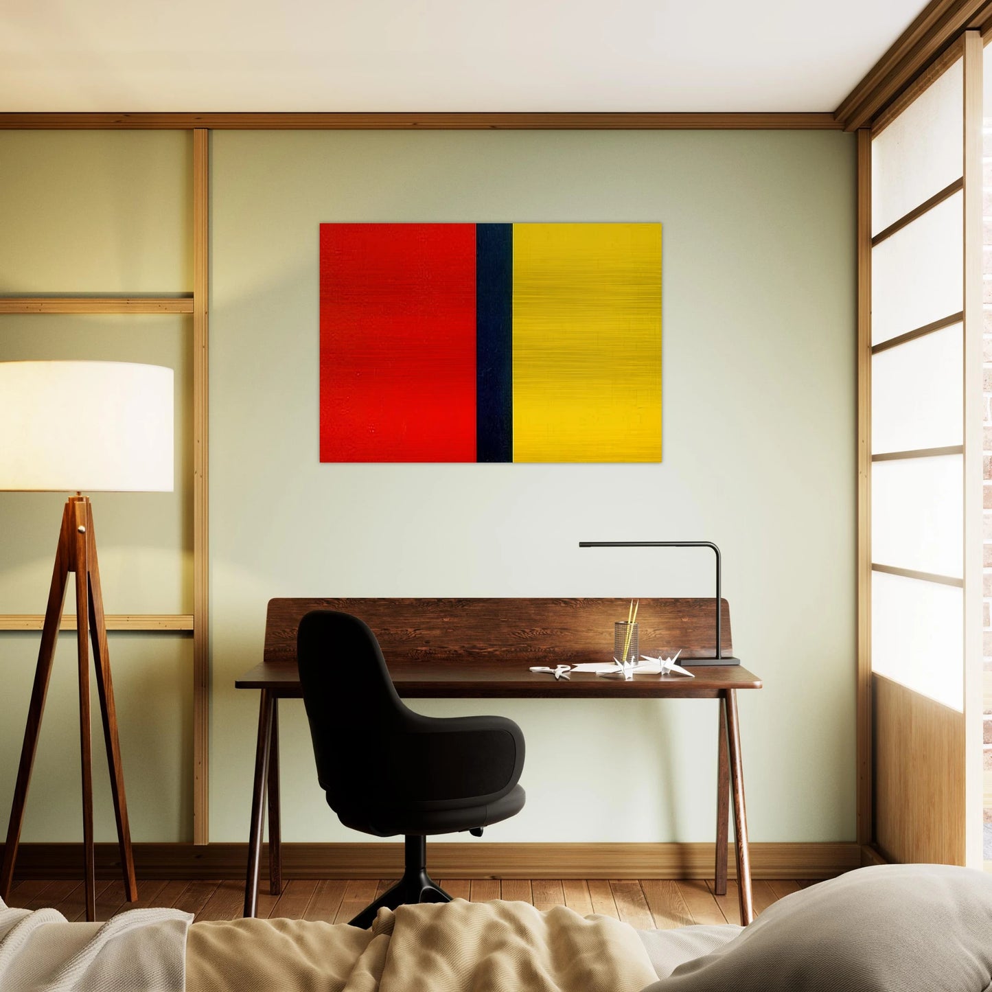 Who's Afraid of Red, Yellow, and Blue IV - Barnett Newman Brushed Aluminum Print - 70x100 cm / 28x40 inches | Barnett Newman Aluminum Print | Barnett Newman Prints