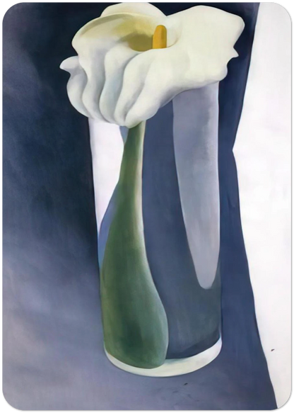 Calla Lily in Tall Glass By Georgia O'Keeffe Pack of 10 Post Cards | Georgia O'Keeffe Post Cards | A6 (10.5 x 14.8 cm) - 4.1 x 5.8 inches