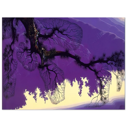 Eyvind Earle - Purple Coastline  75x100 cm / 30x40inches Fine Art Poster