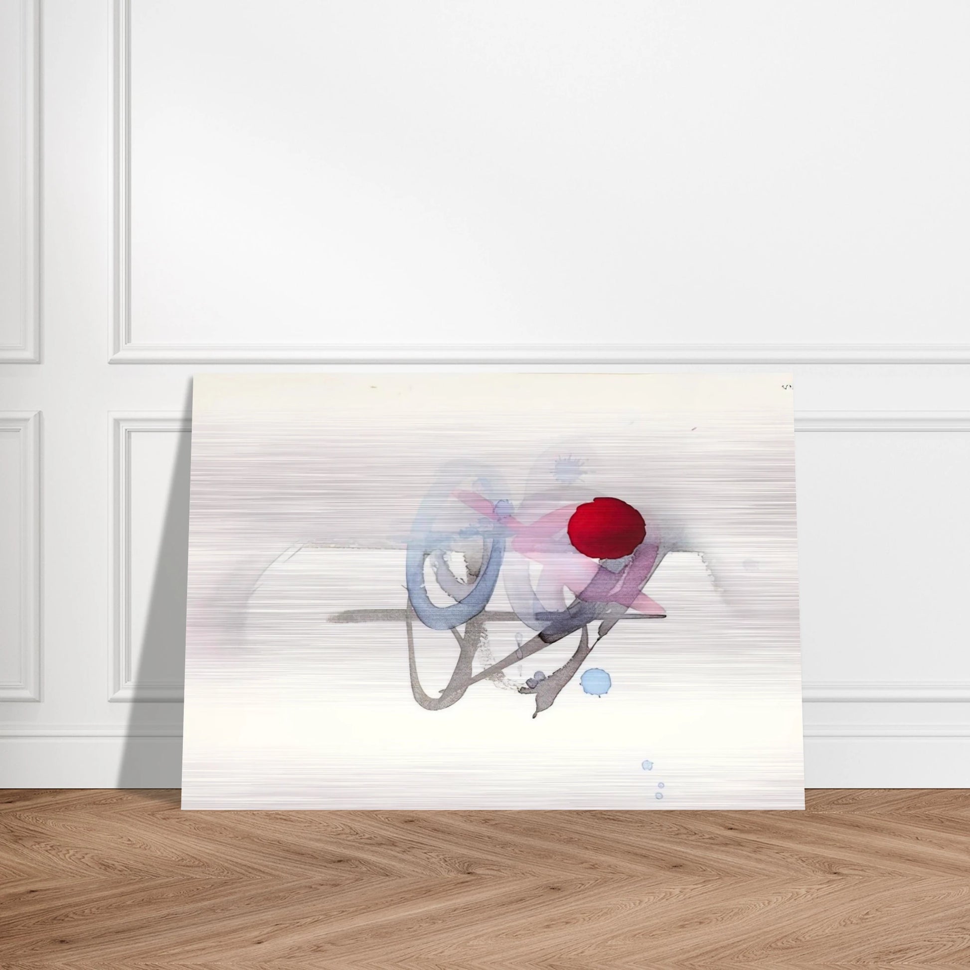 UNTITLED RED BLACK PINK AND BLUE - Luis Feito Brushed Aluminum Print - 70x100 cm / 28x40 inches | Luis Feito Aluminum Print | Luis Feito Prints