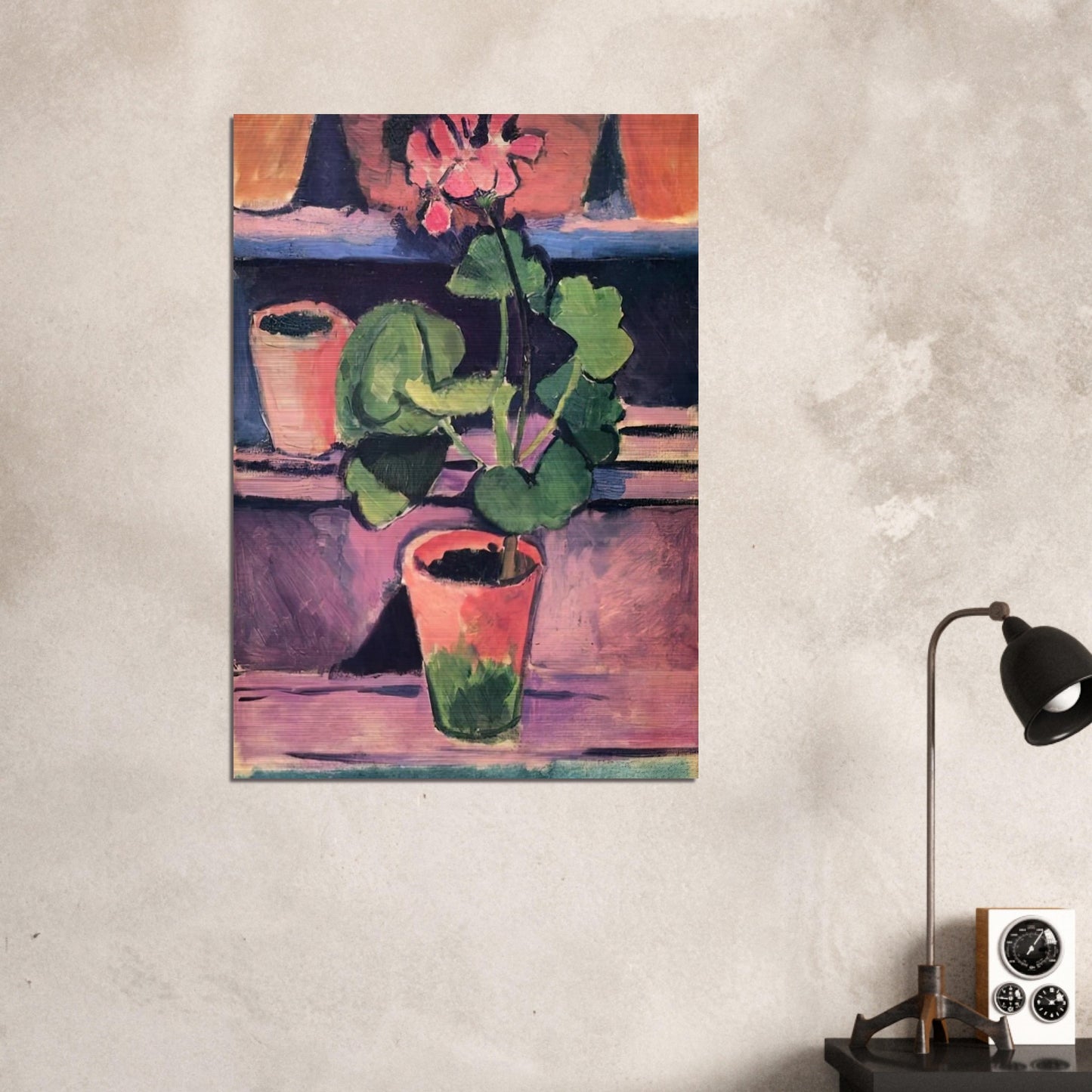 POT OF GERANIUMS 1912 - Henri Matisse Brushed Aluminum Print - 70x100 cm / 28x40 inches | Henri Matisse Aluminum Print | Henri Matisse Prints