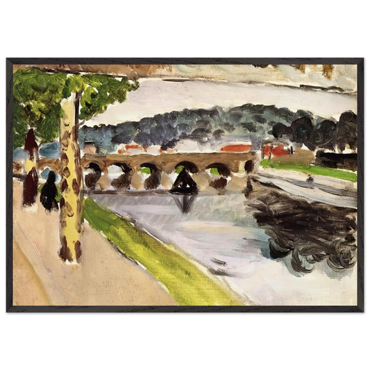PARADE PLATANES 1917 - Henri Matisse 70x100 cm / 28x40 inches Framed Art Print – Black Wooden Frame
