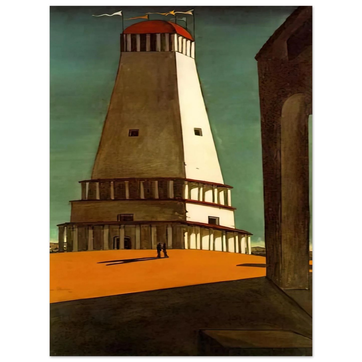 Giorgio de Chirico - THE NOSTALGIA OF THE INFINITE 1913  75x100 cm / 30x40inches Fine Art Poster