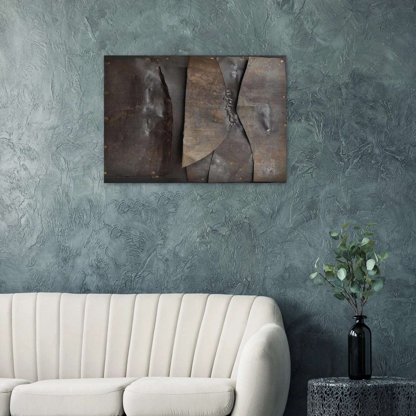 Iron - 1960 - Alberto Burri Brushed Aluminum Print - 70x100 cm / 28x40 inches | Alberto Burri Aluminum Print | Alberto Burri Prints
