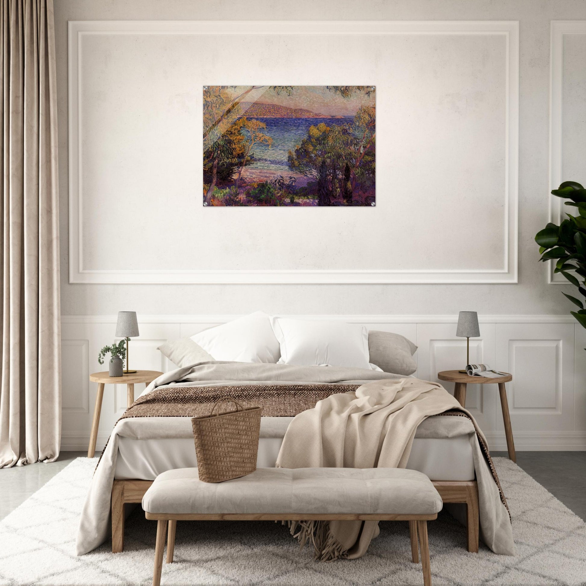 PINES AND EUCALYPTUS AT CAVELIERI 1905 - Theo van Rysselberghe Acrylic Print - 70x100 cm / 28x40″ inches